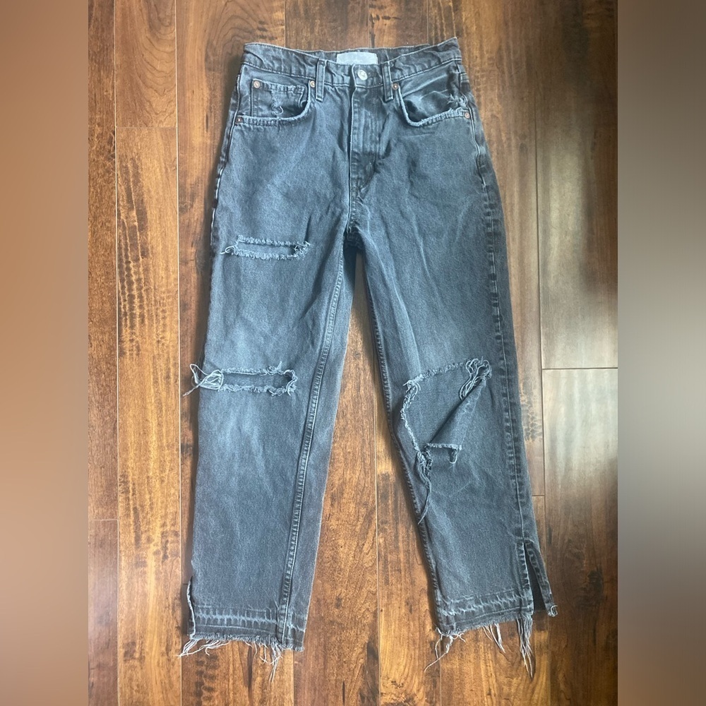 We The Free Women's High Rise Distressed Black Jeans 28 “